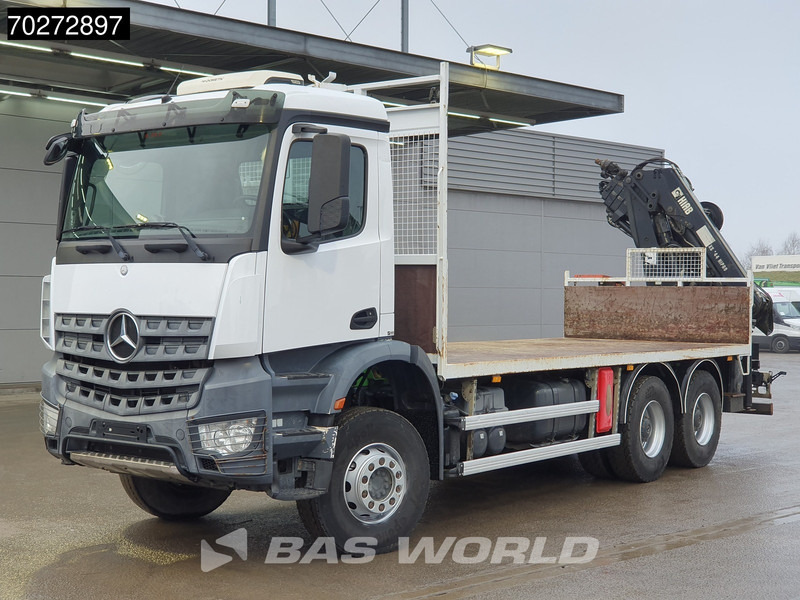 Camión caja abierta, Camión grúa Mercedes-Benz Arocs 2636 6X4 Hiab 144 E-3 Hipro Kran Crane Remote Full Steel Euro 6: foto 10