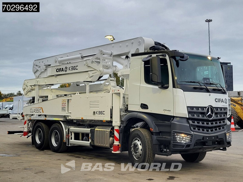Camión bomba de hormigón nuevo Mercedes-Benz Arocs 2646 6X4 NEW! 36 meter Concrete Pump CIFA K36C-PU17080 Automatic Euro 6: foto 8