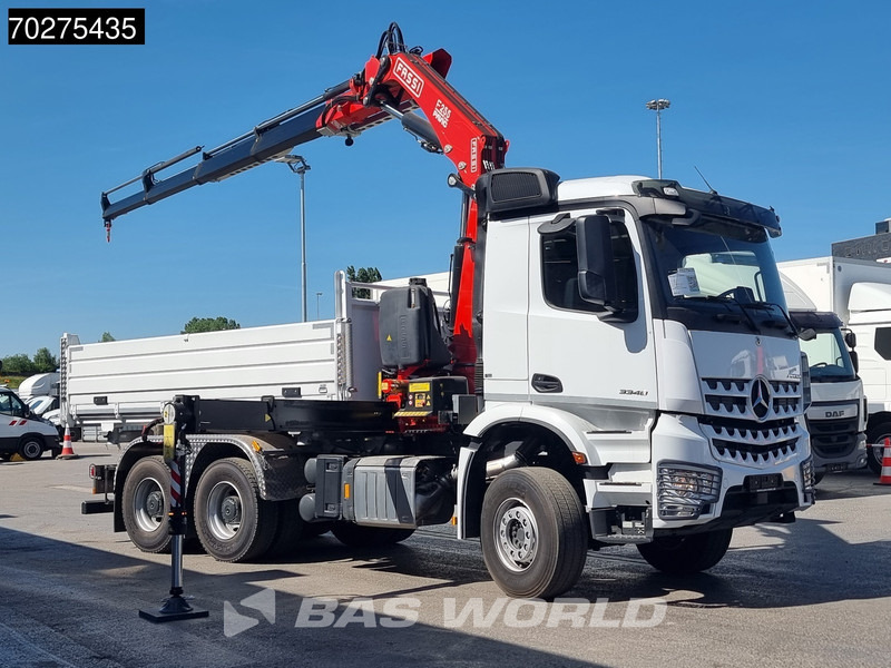 Mercedes-Benz Arocs 3348 6X4 Fassi F255A2.24 Kran Crane 9m3 3-Sided Tipper Big-Axle Euro 6 - Camión volquete, Camión grúa: foto 3 Mercedes-Benz Arocs 3348 6X4 Fassi F255A2.24 Kran Crane 9m3 3-Sided Tipper Big-Axle Euro 6 - Camión volquete, Camión grúa: foto 3