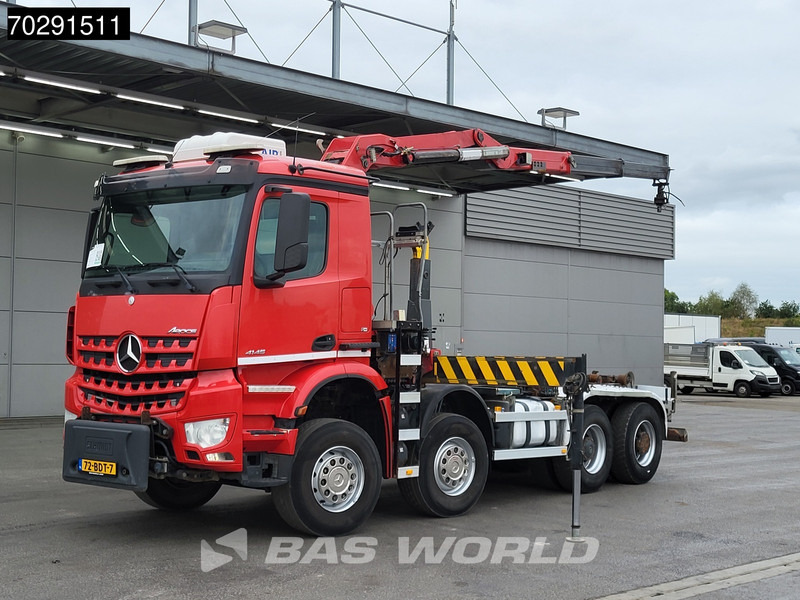 Arrendamiento de Mercedes-Benz Arocs 4145 8X4 NL-Truck HMF RCL 5300 Crane Hyva 26-51-S Hooklift Steelsuspension Big-Axle Automatic Euro 6 Mercedes-Benz Arocs 4145 8X4 NL-Truck HMF RCL 5300 Crane Hyva 26-51-S Hooklift Steelsuspension Big-Axle Automatic Euro 6: foto 6