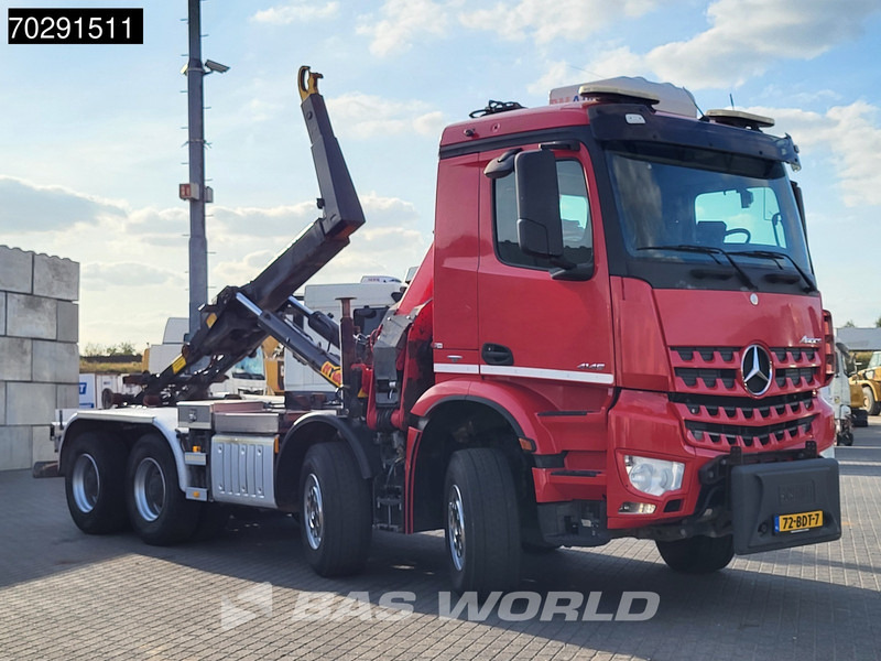 Arrendamiento de Mercedes-Benz Arocs 4145 8X4 NL-Truck HMF RCL 5300 Crane Hyva 26-51-S Hooklift Steelsuspension Big-Axle Automatic Euro 6 Mercedes-Benz Arocs 4145 8X4 NL-Truck HMF RCL 5300 Crane Hyva 26-51-S Hooklift Steelsuspension Big-Axle Automatic Euro 6: foto 9