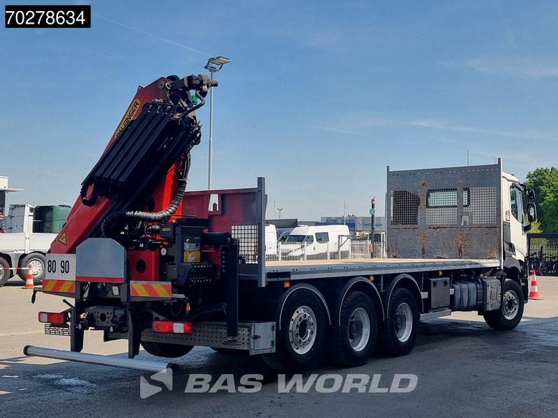 Camión caja abierta, Camión grúa Renault C 480 8X4 Palfinger 24.001 SLD5 Kran Crane Lift-Lenkachse Euro 6: foto 12