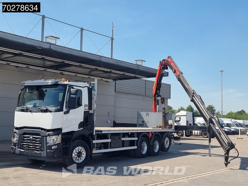 Camión caja abierta, Camión grúa Renault C 480 8X4 Palfinger 24.001 SLD5 Kran Crane Lift-Lenkachse Euro 6: foto 5