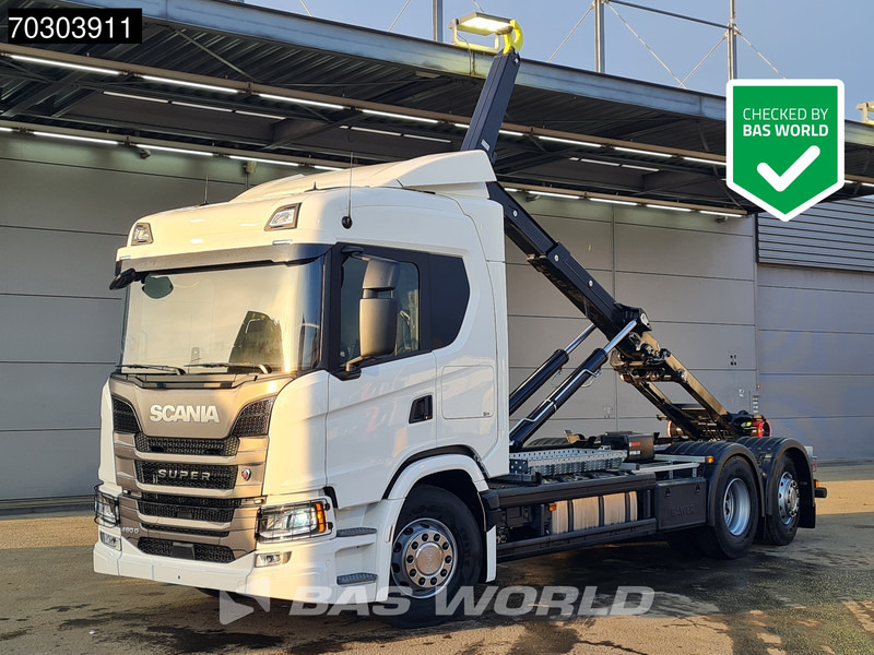 Scania G460 6X2 NEW! 20tons HIAB Containersystem Lift+Steering Axle Automatic Retarder Euro 6 - Camión multibasculante: foto 1 Scania G460 6X2 NEW! 20tons HIAB Containersystem Lift+Steering Axle Automatic Retarder Euro 6 - Camión multibasculante: foto 1
