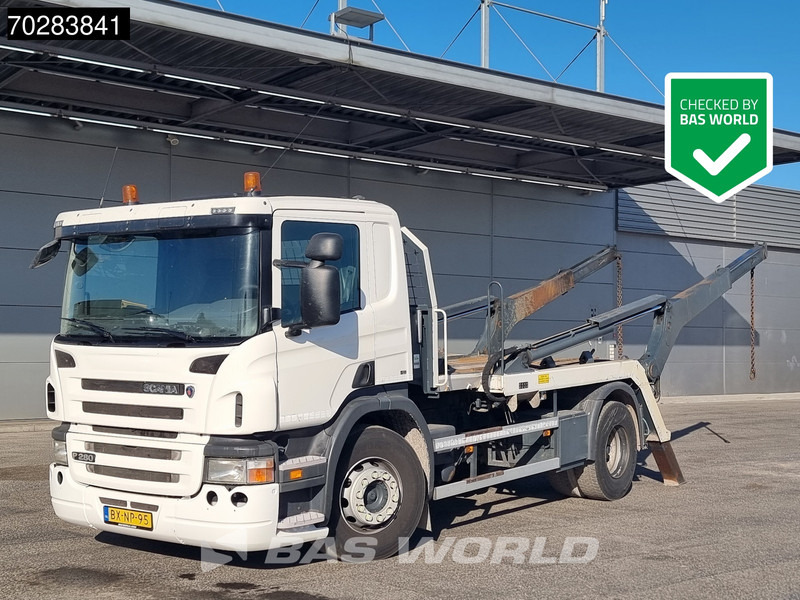 Scania P280 4X2 NL-Truck 14tons Hiab skiploader Euro 5 - Camión portacontenedor de cadenas: foto 1 Scania P280 4X2 NL-Truck 14tons Hiab skiploader Euro 5 - Camión portacontenedor de cadenas: foto 1