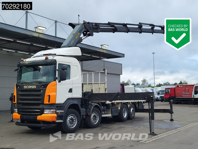Scania R420 8X2 Palfinger PK74002 Kran Crane Retarder Lift-Steering Axle Euro 4 - Camión caja abierta, Camión grúa: foto 1 Scania R420 8X2 Palfinger PK74002 Kran Crane Retarder Lift-Steering Axle Euro 4 - Camión caja abierta, Camión grúa: foto 1