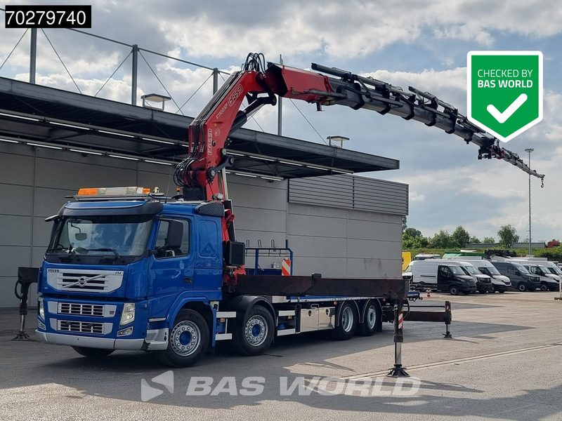 Volvo FM 450 8X2 FASSI 100 Ton/Meter Crane Kran 7 + 6 Jib Lift+steering Axle Euro 5 - Camión caja abierta, Camión grúa: foto 1 Volvo FM 450 8X2 FASSI 100 Ton/Meter Crane Kran 7 + 6 Jib Lift+steering Axle Euro 5 - Camión caja abierta, Camión grúa: foto 1