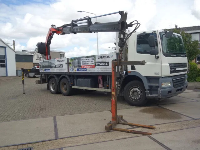Camión caja abierta, Camión grúa DAF CF 360 6X4 MANUAL GEAR STEELSPRINGS 18,5 TON PALFINKER: foto 20