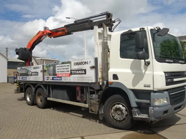 Camión caja abierta, Camión grúa DAF CF 360 6X4 MANUAL GEAR STEELSPRINGS 18,5 TON PALFINKER: foto 15