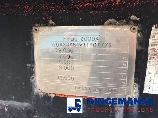 Arrendamiento de Feldbinder Powder tank alu 63 m3 (tipping) Feldbinder Powder tank alu 63 m3 (tipping): foto 20