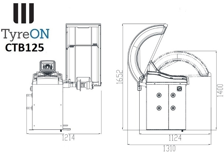 CTB125 wheel balancer, 5 ALU and 2 Steel programs - Auto input Distance + Diameter - 230V - Equipo de taller: foto 2 CTB125 wheel balancer, 5 ALU and 2 Steel programs - Auto input Distance + Diameter - 230V - Equipo de taller: foto 2