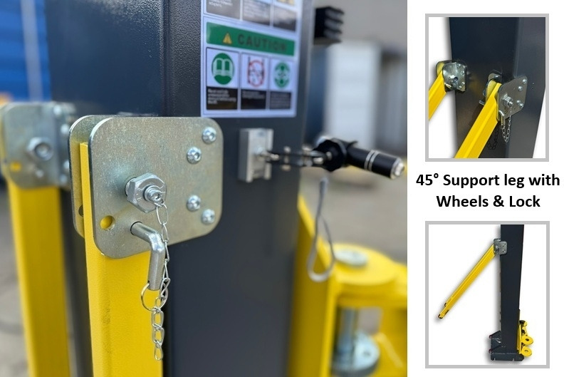 Equipo de almacén TL27LC portable 2 post lift 2.7T - 230 V - Column height 183 cm - Lifting height 140 cm -  Portable two post lift, easy to install and store: foto 7