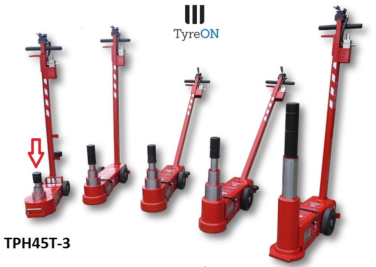 TPH45T-3 Air hydraulic jack 45 Tons - Minimum height 12 cm - portable (40 kg) - Equipo de taller: foto 2 TPH45T-3 Air hydraulic jack 45 Tons - Minimum height 12 cm - portable (40 kg) - Equipo de taller: foto 2