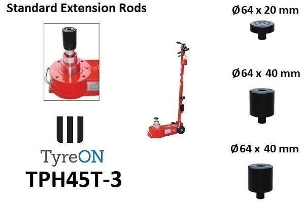 TPH45T-3 Air hydraulic jack 45 Tons - Minimum height 12 cm - portable (40 kg) - Equipo de taller: foto 3 TPH45T-3 Air hydraulic jack 45 Tons - Minimum height 12 cm - portable (40 kg) - Equipo de taller: foto 3