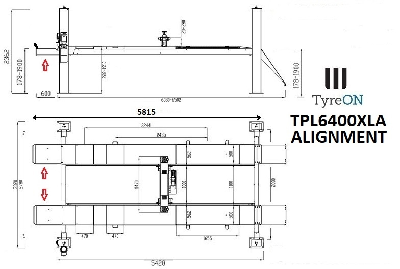 TPL6400XLA 4 post wheel alignment lift - 5.8 m runways - 6.4T - Equipo de taller: foto 2 TPL6400XLA 4 post wheel alignment lift - 5.8 m runways - 6.4T - Equipo de taller: foto 2