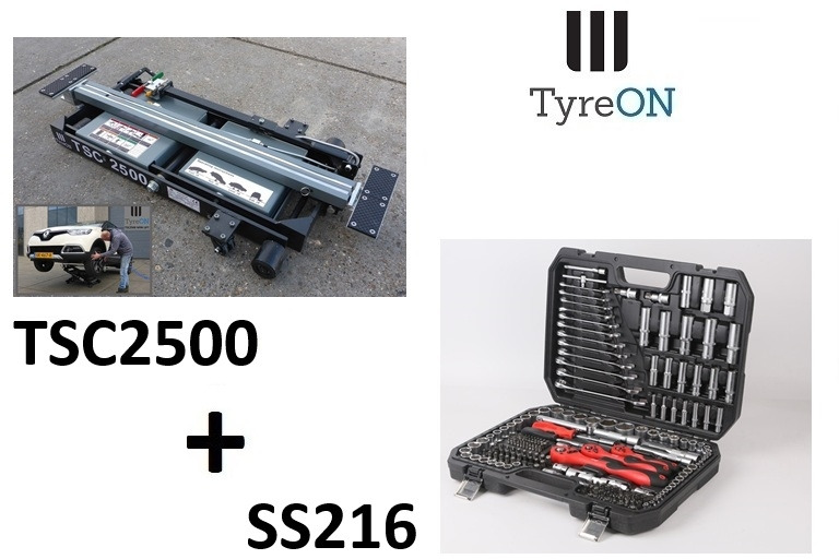 TSC2500 Mobile minilift + SS216 Socket set, 216-piece 1/8-1/4-1/2 Inch - Equipo de taller: foto 1 TSC2500 Mobile minilift + SS216 Socket set, 216-piece 1/8-1/4-1/2 Inch - Equipo de taller: foto 1
