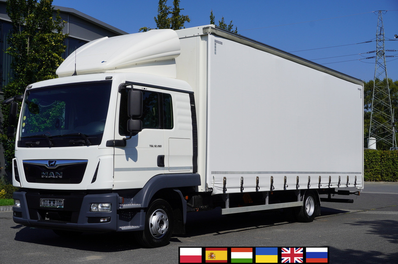 MAN TGL 12.190 / Curtainsider 19 EPAL / Sleeper cab - Camión lona: foto 1 MAN TGL 12.190 / Curtainsider 19 EPAL / Sleeper cab - Camión lona: foto 1