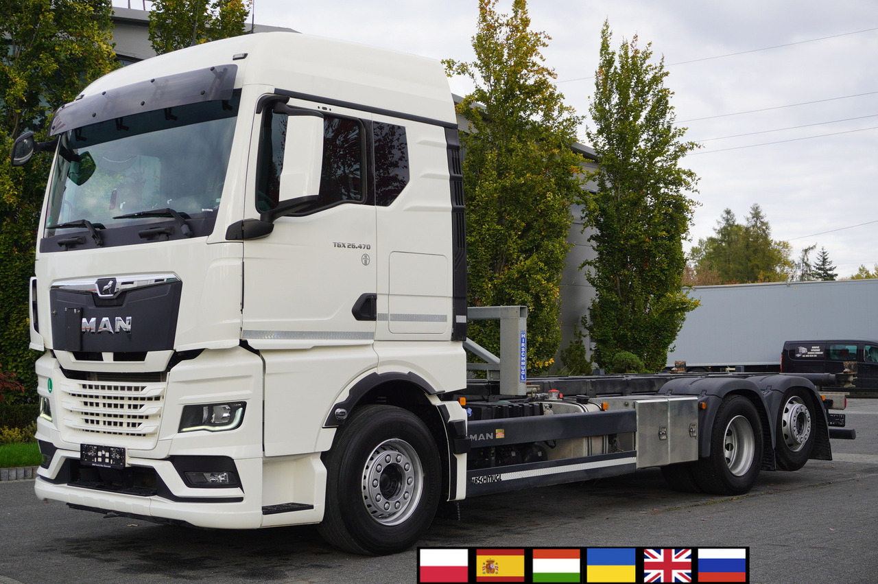 MAN TGX 26.470 6x2 COINTAINERKIPPER HYVA HIRMSCHLING / 200 tho. km! - Camión volquete: foto 1 MAN TGX 26.470 6x2 COINTAINERKIPPER HYVA HIRMSCHLING / 200 tho. km! - Camión volquete: foto 1