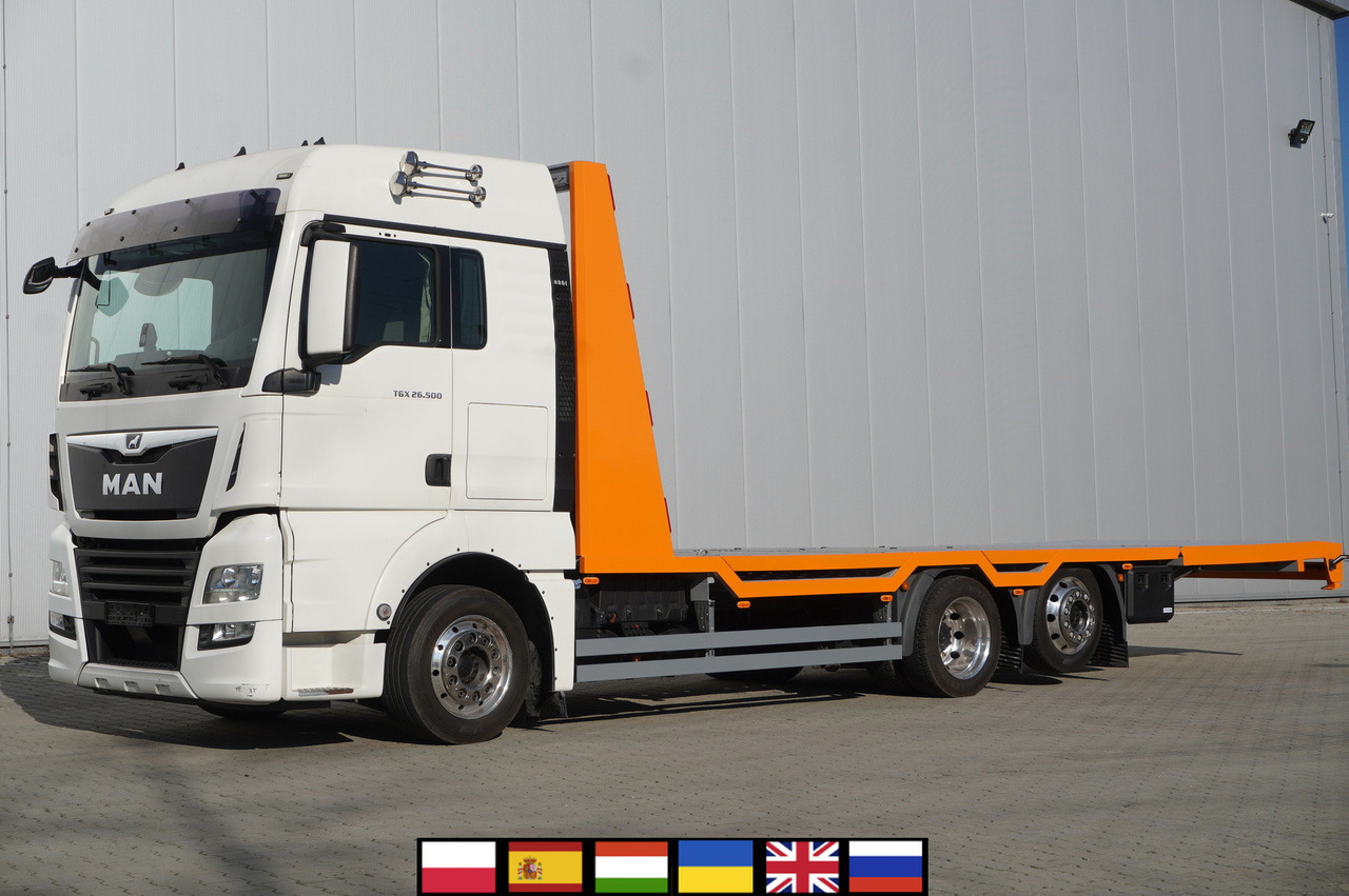 MAN TGX 26.500 6x2 E6 / NEW Tow truck superstructure 8.75 m / steered axle - Camión portavehículos: foto 1 MAN TGX 26.500 6x2 E6 / NEW Tow truck superstructure 8.75 m / steered axle - Camión portavehículos: foto 1