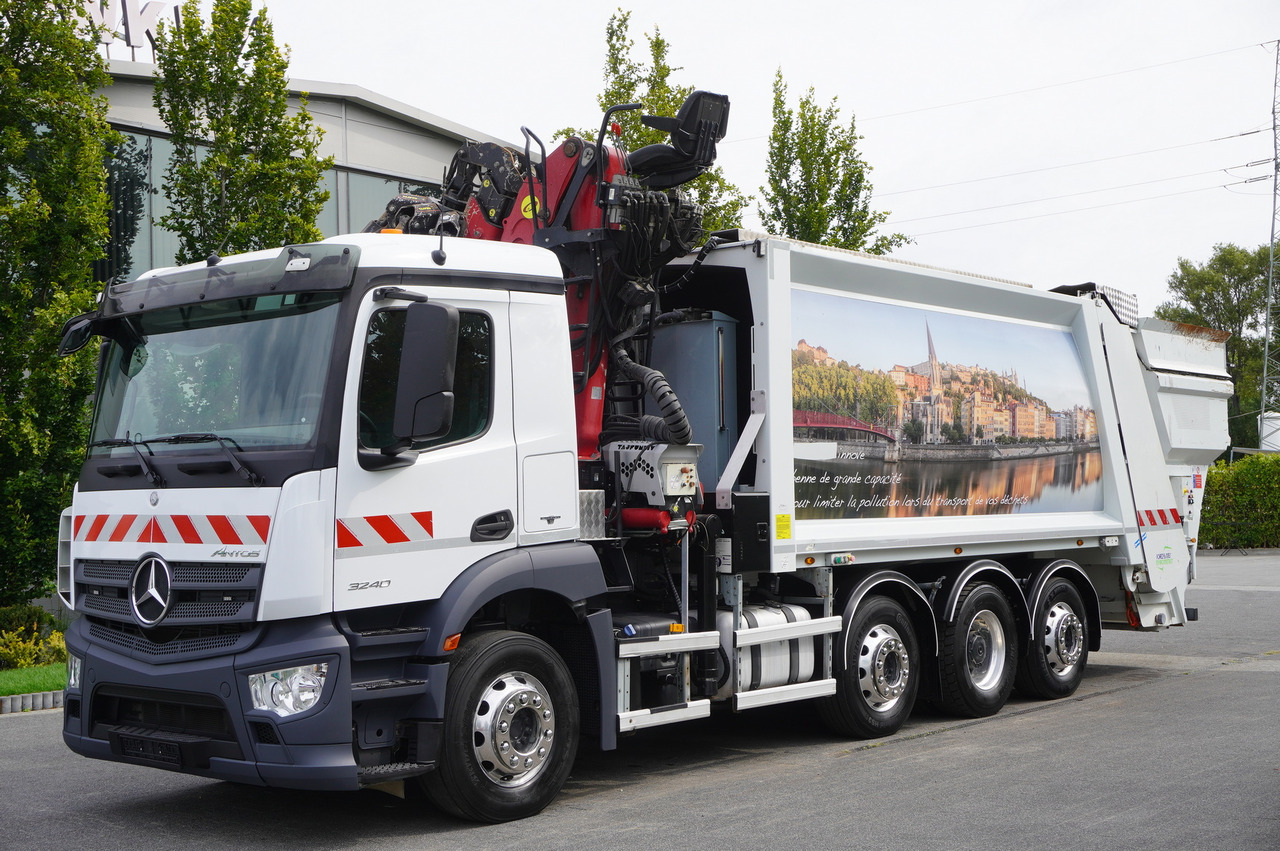 MERCEDES-BENZ Antos 3240 8x2 / Tajfun 5T crane / Farid Industries garbage truck/ 3 steered axles - Camión de basura: foto 3 MERCEDES-BENZ Antos 3240 8x2 / Tajfun 5T crane / Farid Industries garbage truck/ 3 steered axles - Camión de basura: foto 3