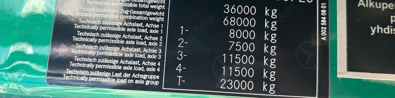 Mercedes-Benz Arocs 3563 8 × 4 / 630 HP / steered axle / Logging superstructure - Camión forestal: foto 2 Mercedes-Benz Arocs 3563 8 × 4 / 630 HP / steered axle / Logging superstructure - Camión forestal: foto 2