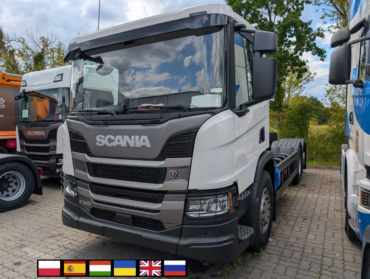 Camión chasis nuevo SCANIA P 340 B6x2*4NA / chassis frame / steering axle / CNG: foto 1
