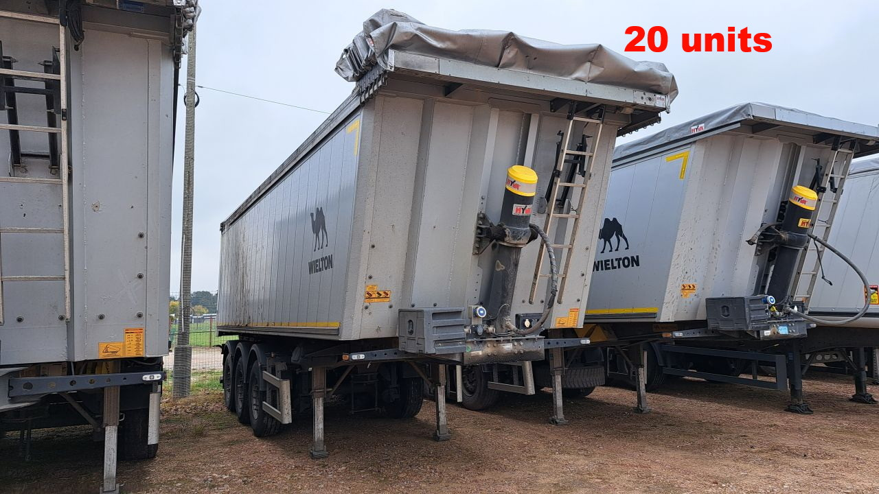 WIELTON NW-3 / weight 6.2 t / capacity 38m3 / Electrically folded roof / Teflon / 20 units, 2022 - Semirremolque volquete: foto 1 WIELTON NW-3 / weight 6.2 t / capacity 38m3 / Electrically folded roof / Teflon / 20 units, 2022 - Semirremolque volquete: foto 1