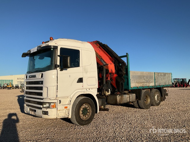 2003 Scania R124L 2007 Palfinger PK60002 19000 kg ... Flatbed Truck with Crane - Camión caja abierta, Camión grúa: foto 3 2003 Scania R124L 2007 Palfinger PK60002 19000 kg ... Flatbed Truck with Crane - Camión caja abierta, Camión grúa: foto 3