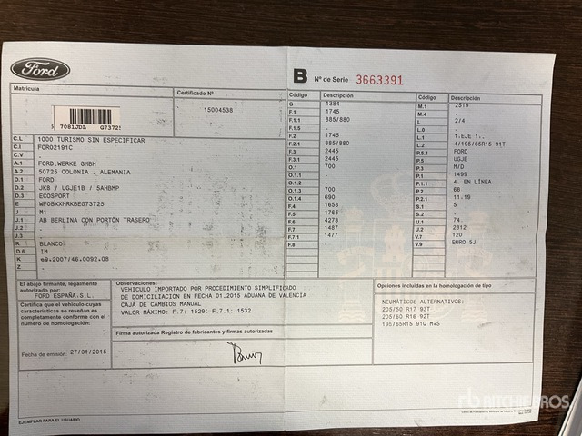 2015 Ford ECO SPORT Automobile - SUV/ Todoterreno: foto 2 2015 Ford ECO SPORT Automobile - SUV/ Todoterreno: foto 2