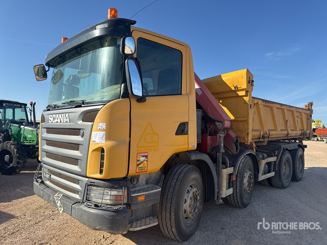 2009 Scania G420 2008 HMF 1720K2 3610 kg Articul ... Dump Truck with Crane - Camión volquete, Camión grúa: foto 2 2009 Scania G420 2008 HMF 1720K2 3610 kg Articul ... Dump Truck with Crane - Camión volquete, Camión grúa: foto 2