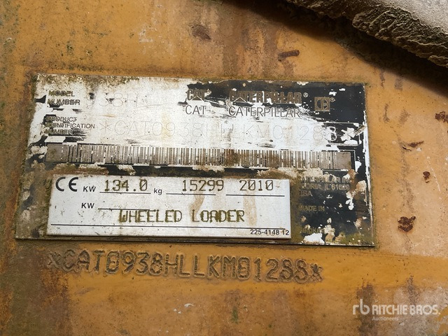 2010 Cat 938H Cat 938H Wheel Loader Wheel Loader - Cargadora de ruedas: foto 2 2010 Cat 938H Cat 938H Wheel Loader Wheel Loader - Cargadora de ruedas: foto 2