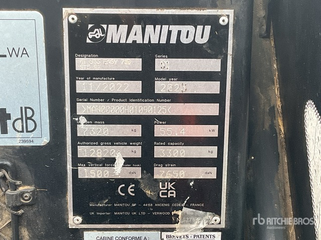 2022 Manitou MT933 Telehandler - Manipulador telescópico: foto 2 2022 Manitou MT933 Telehandler - Manipulador telescópico: foto 2