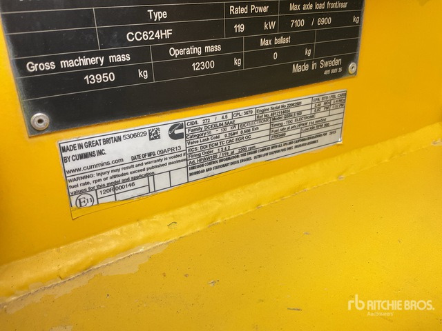 2013 Dynapac CC624HF Double Drum Roller - Apisonadora de asfalto: foto 3 2013 Dynapac CC624HF Double Drum Roller - Apisonadora de asfalto: foto 3