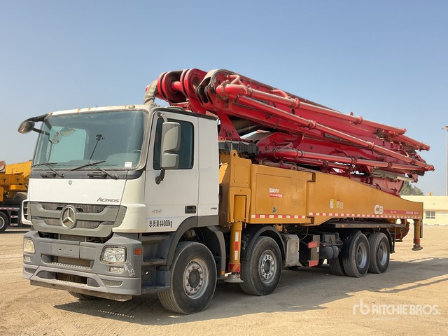 2019 Mercedes Benz Actros 4144 2019 Sany SYM5449THB 56 m on 8x ... Concrete Pump Truck - Camión bomba de hormigón: foto 2 2019 Mercedes Benz Actros 4144 2019 Sany SYM5449THB 56 m on 8x ... Concrete Pump Truck - Camión bomba de hormigón: foto 2