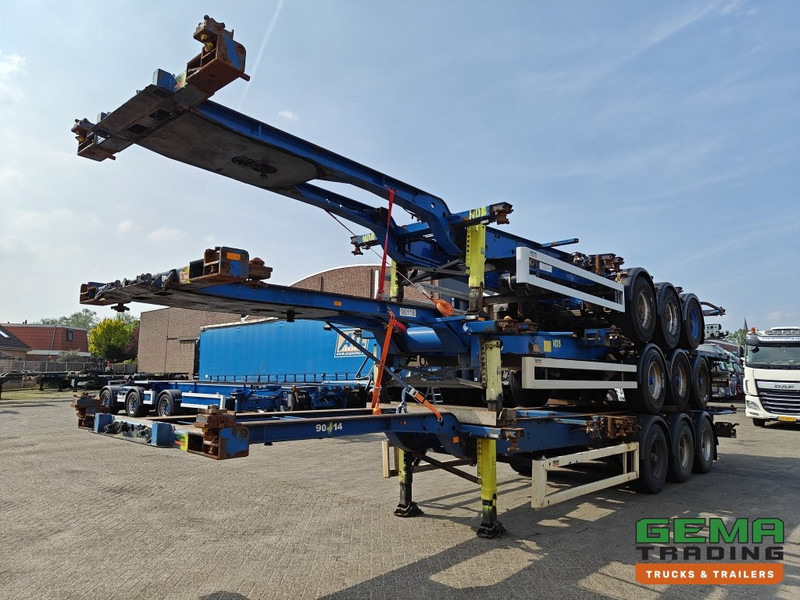 Krone SDC 27 3-assen BPW - DrumBrakes - 4700KG - 2x 20FT 1x 30FT 1x40FT - Package of 3 - NL kentekens - Semirremolque portacontenedore/ Intercambiable: foto 1 Krone SDC 27 3-assen BPW - DrumBrakes - 4700KG - 2x 20FT 1x 30FT 1x40FT - Package of 3 - NL kentekens - Semirremolque portacontenedore/ Intercambiable: foto 1