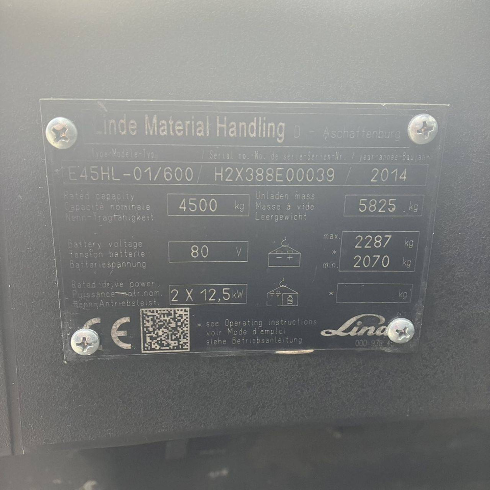 Arrendamiento de  Linde E45/600HL (388) Linde E45/600HL (388): foto 17