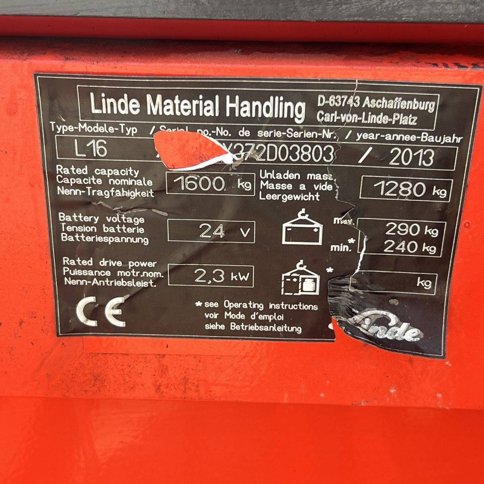 Apilador Linde L16i (372): foto 16 Apilador Linde L16i (372): foto 16