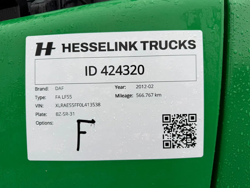 Camión caja cerrada DAF LF 55.180 7.3M Koffer 1500KG LBW Zijdeur NL Truck: foto 17