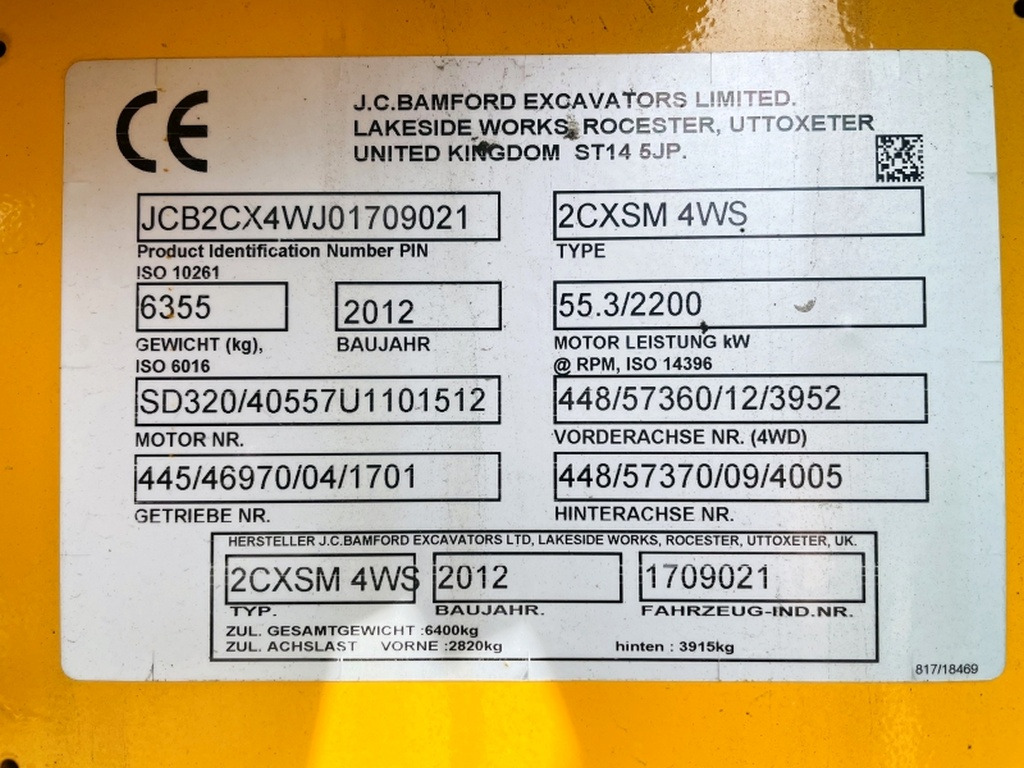 JCB 2CX SM 4WS (4003) - Retroexcavadora: foto 3 JCB 2CX SM 4WS (4003) - Retroexcavadora: foto 3