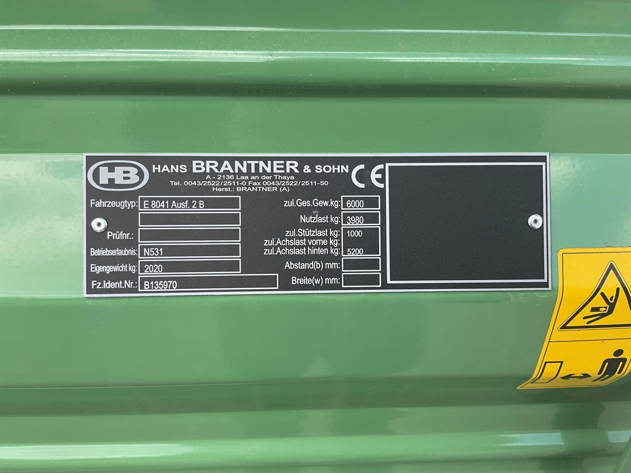 Brantner E 6040 - Remolque volquete: foto 5 Brantner E 6040 - Remolque volquete: foto 5