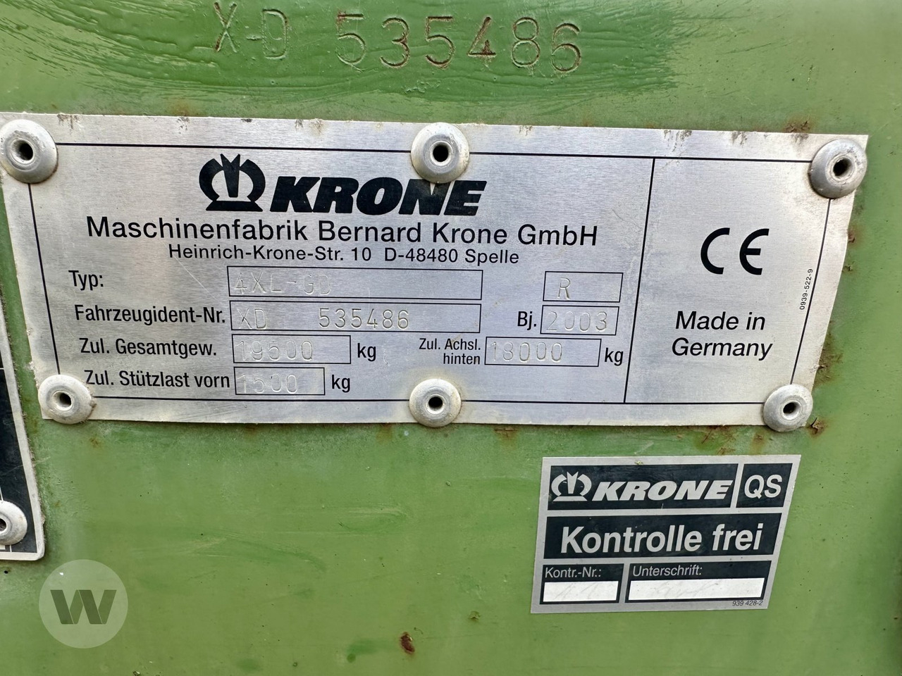 Krone 4 XL / GD - Remolque autocargador: foto 2 Krone 4 XL / GD - Remolque autocargador: foto 2