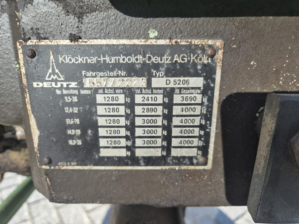 Tractor DEUTZ D5206: foto 11 Tractor DEUTZ D5206: foto 11