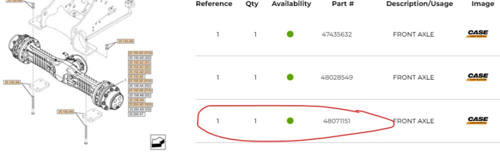 Case 48071151 - 48071150 - Eje delantero para Maquinaria de construcción: foto 1 Case 48071151 - 48071150 - Eje delantero para Maquinaria de construcción: foto 1