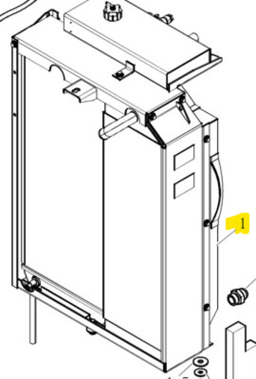 Case 87740100 - Radiador para Maquinaria de construcción: foto 1 Case 87740100 - Radiador para Maquinaria de construcción: foto 1