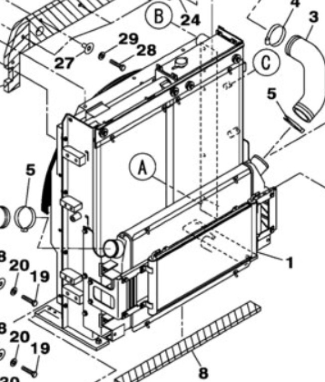 Case KTH11421 - KTH11420 - Radiador para Maquinaria de construcción: foto 1 Case KTH11421 - KTH11420 - Radiador para Maquinaria de construcción: foto 1