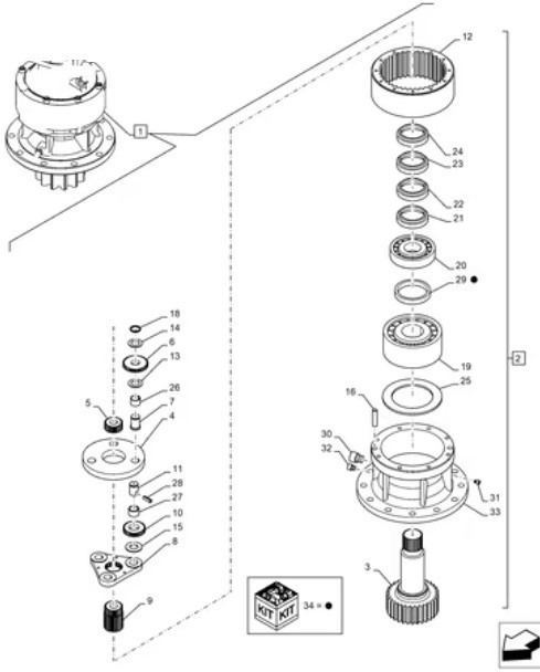 Case LN004280 - LN004510 - Eje y piezas para Maquinaria de construcción: foto 2 Case LN004280 - LN004510 - Eje y piezas para Maquinaria de construcción: foto 2