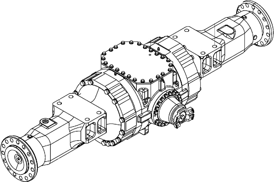 Hitachi 163f-00031 - 163F3-00031 - Eje posterior para Maquinaria de construcción: foto 1 Hitachi 163f-00031 - 163F3-00031 - Eje posterior para Maquinaria de construcción: foto 1