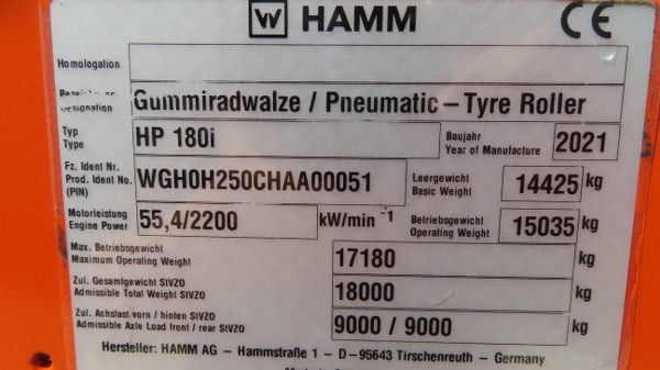 Rodillo de neumáticos Hamm HP 180 I: foto 13