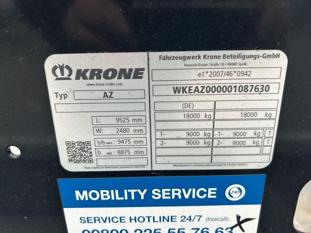 Krone 2 Achswechselfahrgestell, Typ: AZW 18 eL3B9 - Remolque portacontenedore/ Intercambiable: foto 4 Krone 2 Achswechselfahrgestell, Typ: AZW 18 eL3B9 - Remolque portacontenedore/ Intercambiable: foto 4