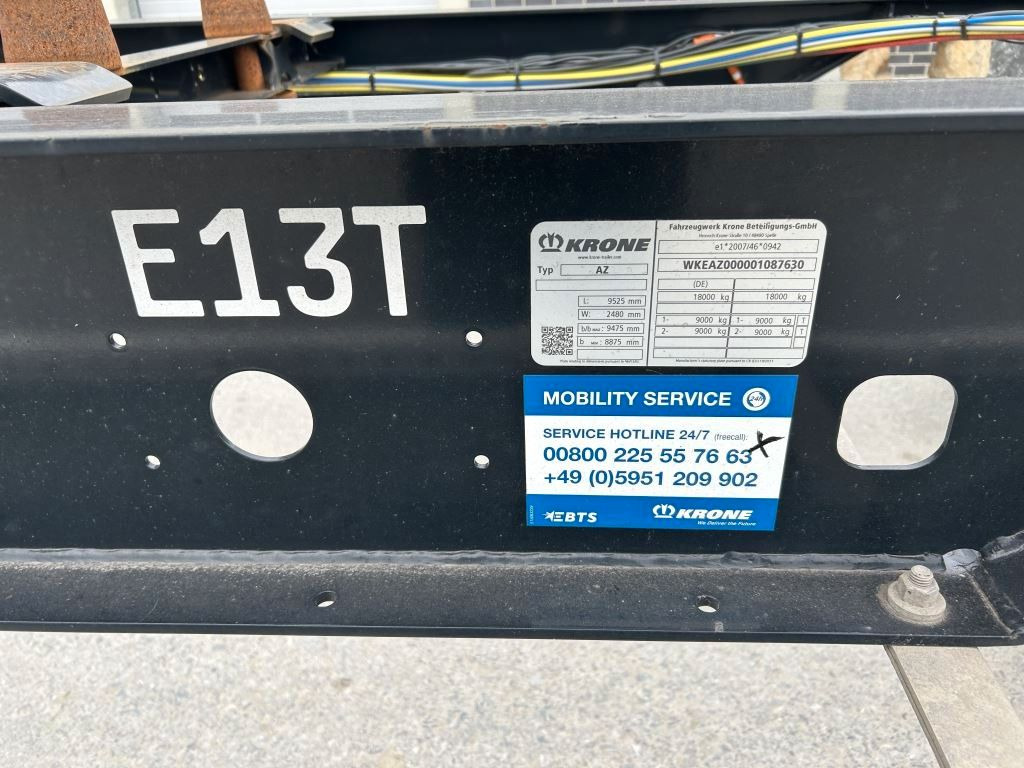 Krone 2 Achswechselfahrgestell, Typ: AZW 18 eL3B9 - Remolque portacontenedore/ Intercambiable: foto 3 Krone 2 Achswechselfahrgestell, Typ: AZW 18 eL3B9 - Remolque portacontenedore/ Intercambiable: foto 3